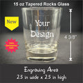 Your Design or Logo - 15 oz Tapered Rocks Glass