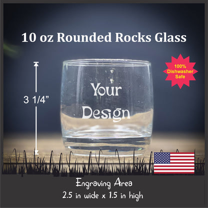 Get a Quote 10 oz Rounded Rocks Glass