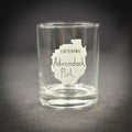 Entering the ADK Sign - Etched 14 oz Double Rocks Glass