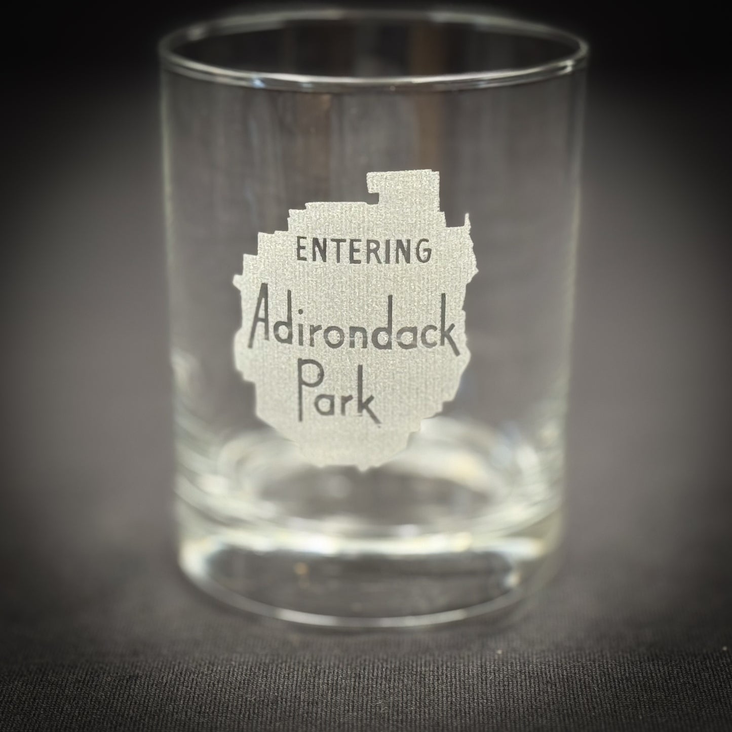 Entering the ADK Sign - 14 oz Double Rocks Glass