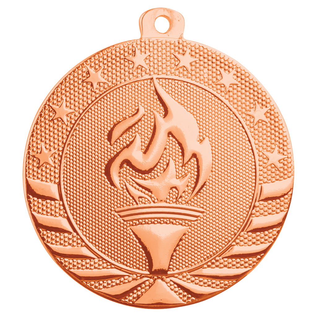 Bright Bronze 2" Torch Starbrite Medal