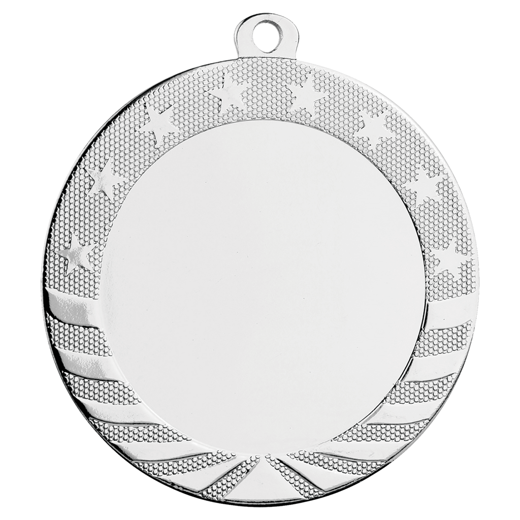 Bright Silver 2 3/4" 2" Insert Holder Starbrite Medal