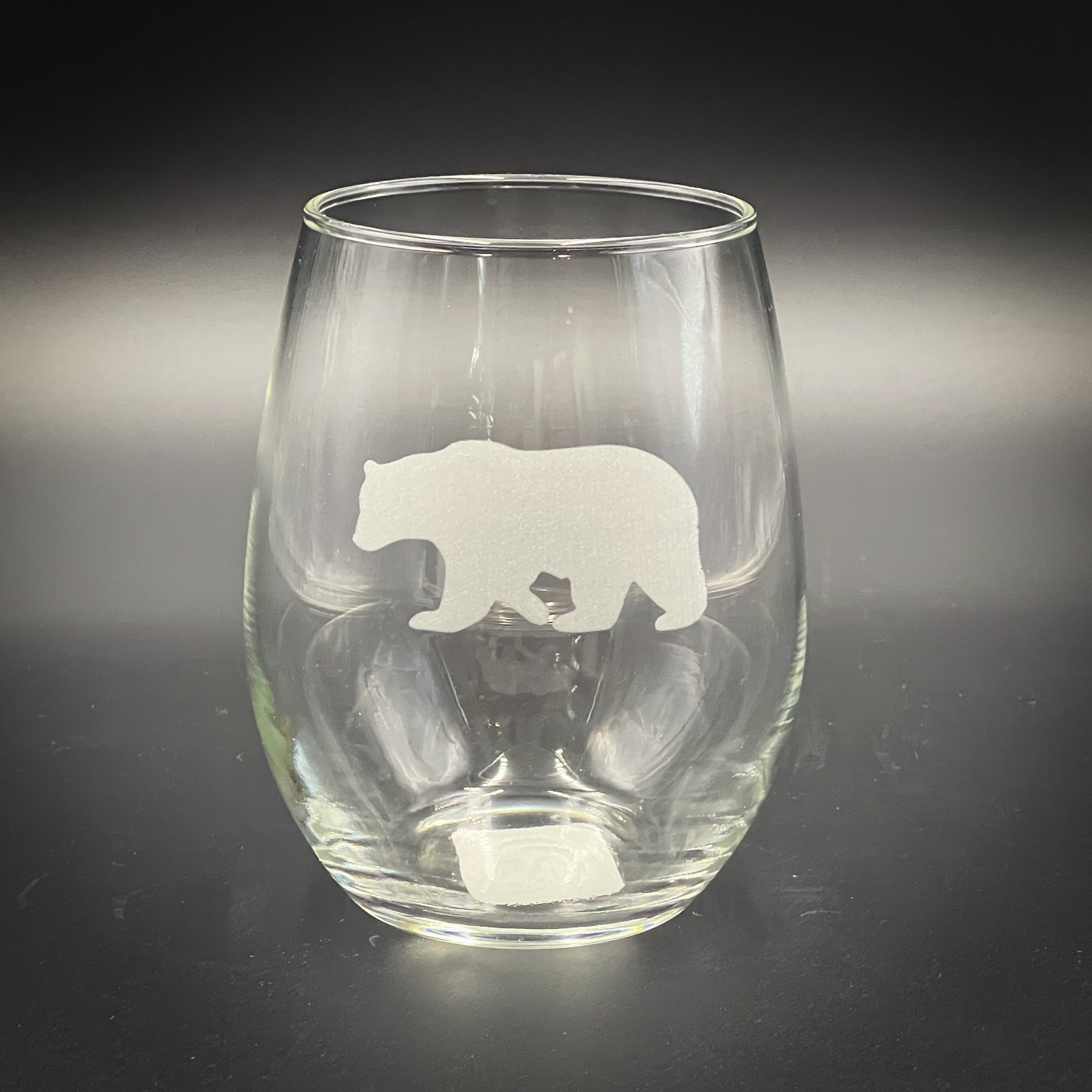 Bear - 15 oz Stemless Wine Glass