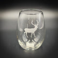 Deer Solid - 15 oz Stemless Wine Glass