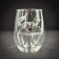 Fox Vintage Style - 15 oz Stemless Wine Glasses