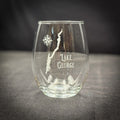 Lake George NY Vintage 15 oz Stemless Wine Glass