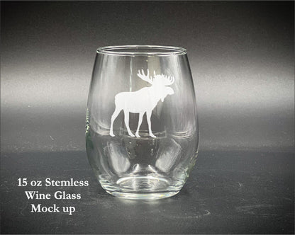 Moose - Laser Engraved Glassware