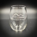 Mountains and Trees Custom -15 oz Stemless Wine Glasses