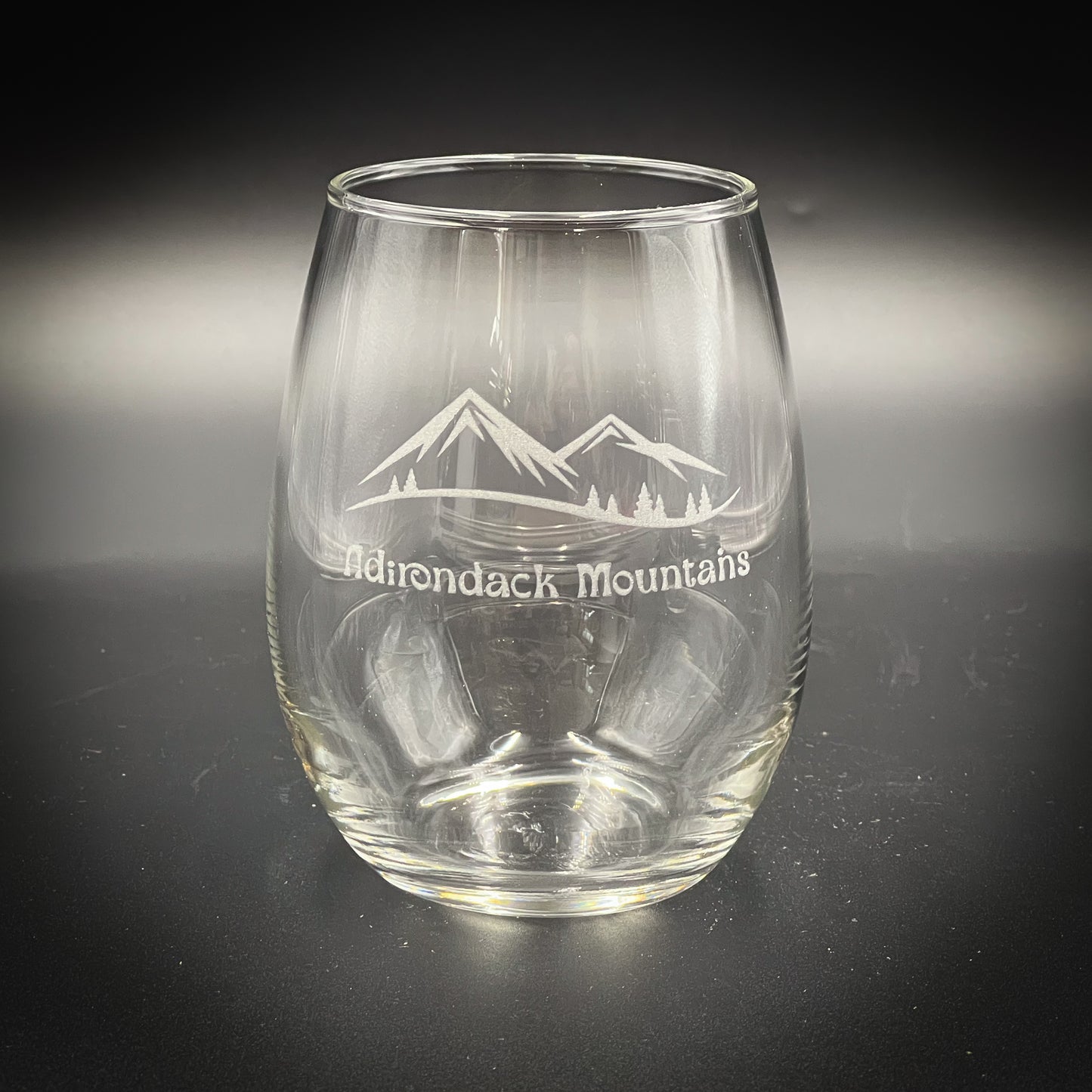 Mountains and Trees Custom - Stemless Wine Glasses