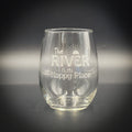 The River is my Happy Place - 15 oz Stemless Wine
