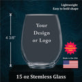 Your Design 15 oz Stemless Wine Glass