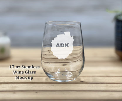 Adirondack Park Stemless Wine Glasses