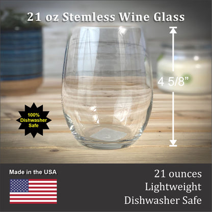 Get a Quote - Etched 21 oz Stemless Wine Glass