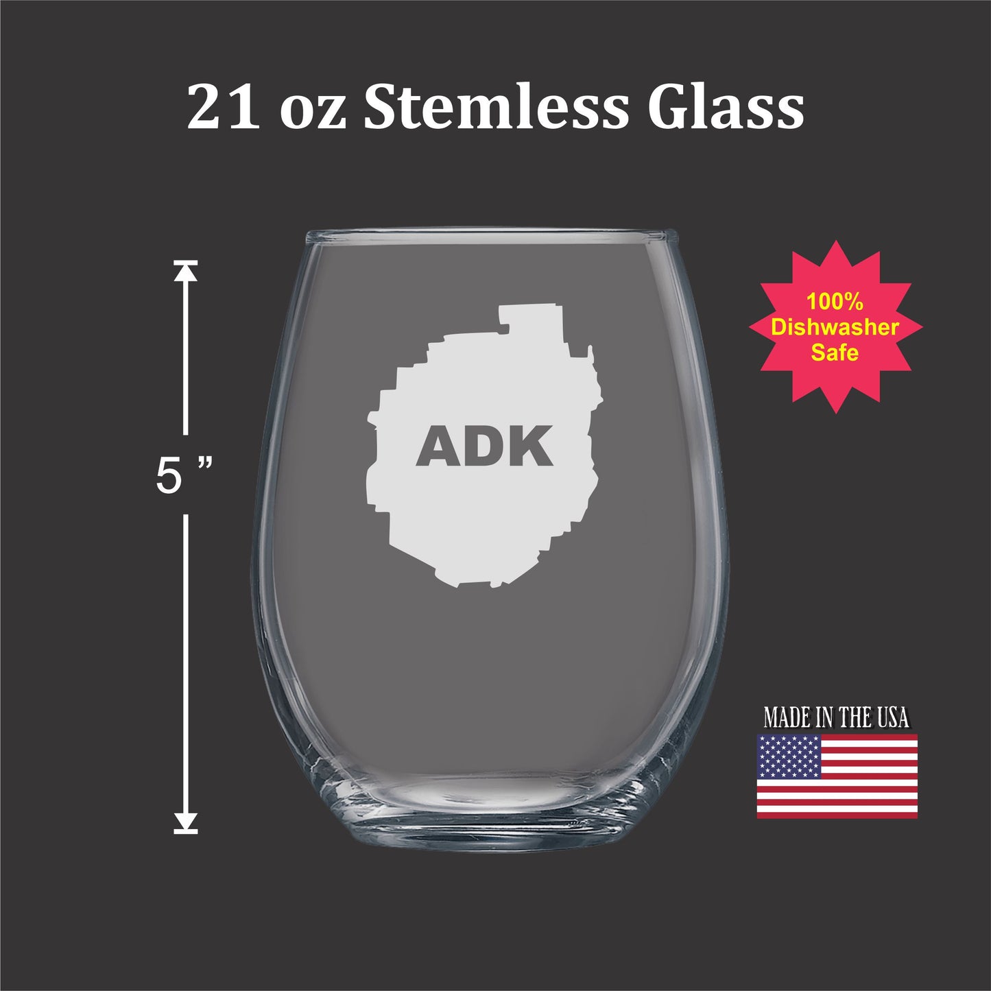 Adirondack Park Stemless Wine Glasses