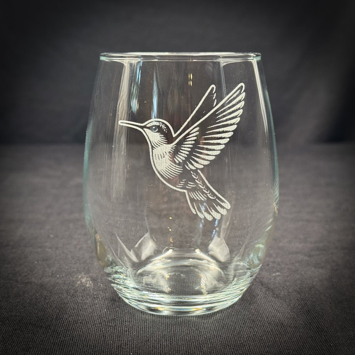 Hummingbird - 21 oz Stemless Wine Glass