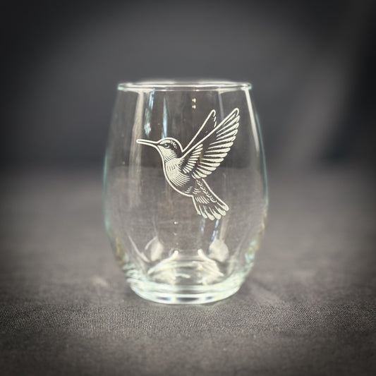 Hummingbird - 21 oz Stemless Wine Glass