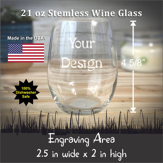 Get a Quote - Etched 21 oz Stemless Wine Glass