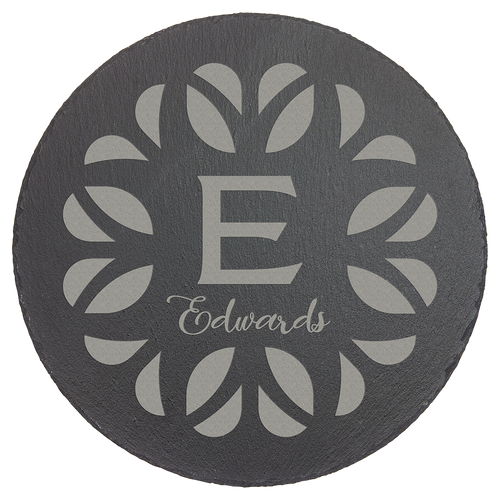 11 3/4" Round Slate Decor with Foam Pads