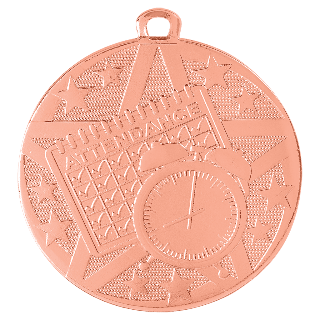 Bronze 2" Superstar Perfect Attendance Medal