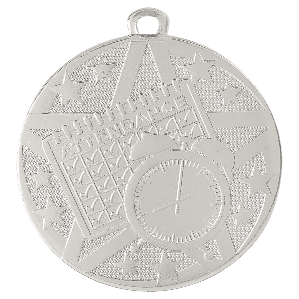 Silver 2" Superstar Perfect Attendance Medal