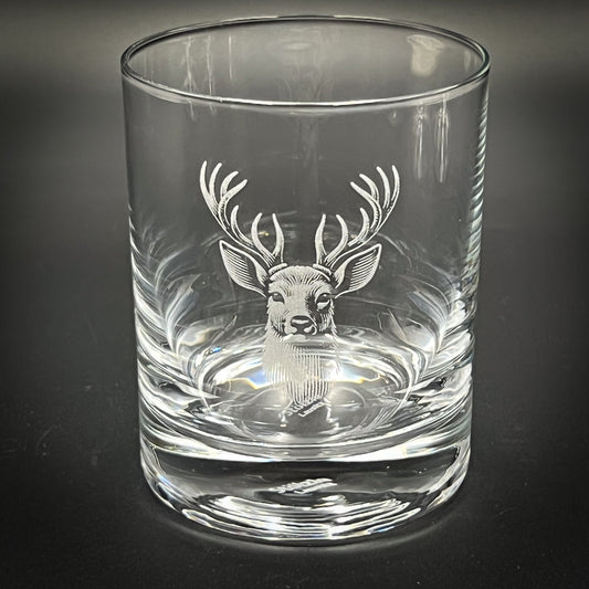 Deer Head Vintage  - 14 oz Crystal Double Rocks Glass