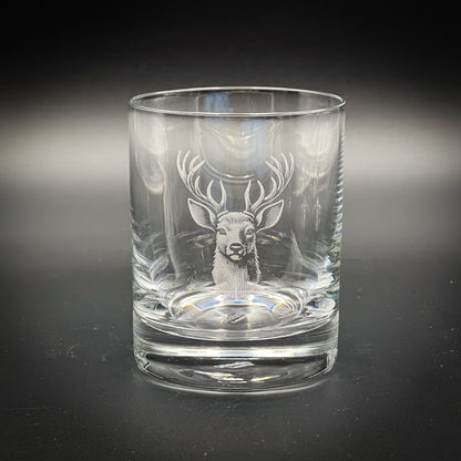 Deer Head Vintage  - 14 oz Crystal Double Rocks Glass