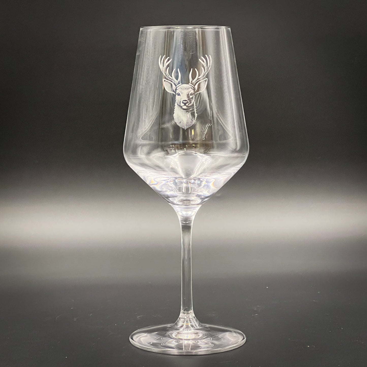 Vintage Deer - Stemmed Crystal Wine 17.25 oz