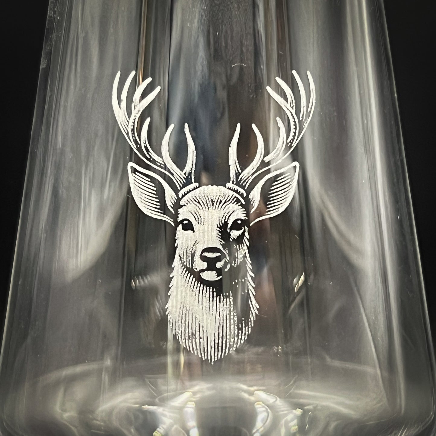 Deer Head  - Stemmed Crystal Wine 17.25 oz