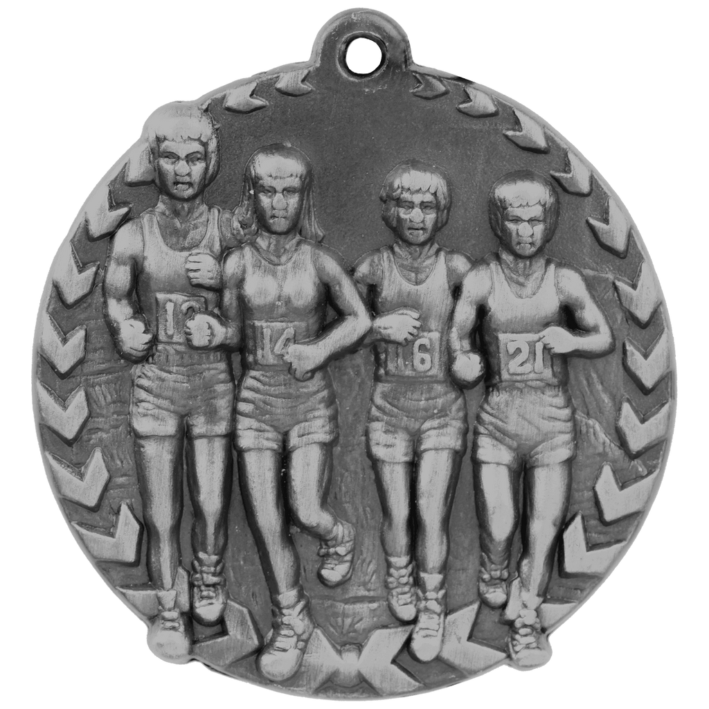 Antique Silver 1 3/4" Cross Country Millennium Medal