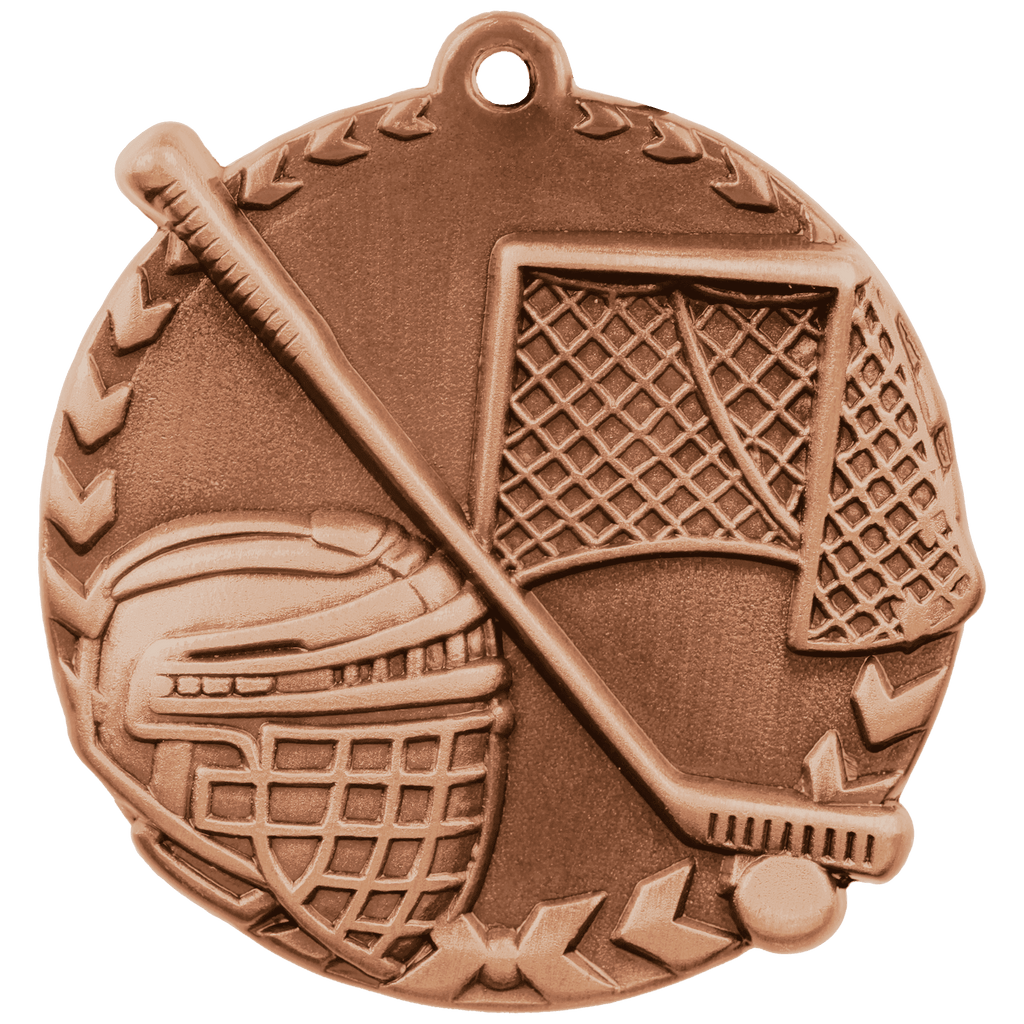 Antique Bronze 1 3/4" Hockey Millennium Medal