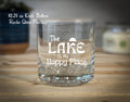 The Lake is my Happy Place Knob Rocks Glass