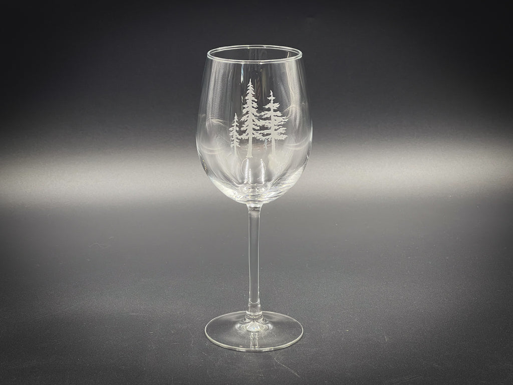Trees 16 oz Stemmed Flora Wine Glass