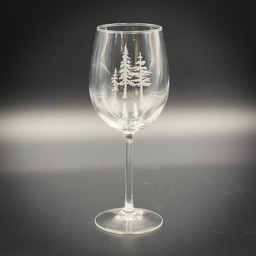 Trees 16 oz Stemmed Flora Wine Glass