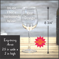 Your Design or Logo  16 oz Flora Stemmed Wine