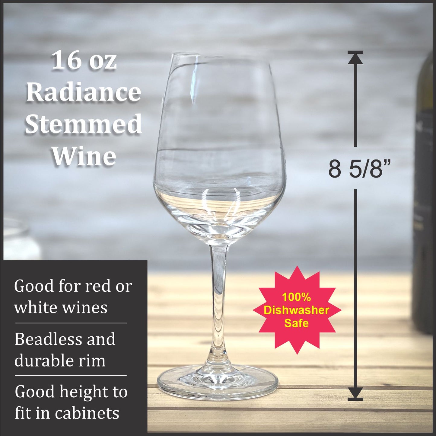 Loon - 16 oz Radiance Stemmed Wine Glass In Store