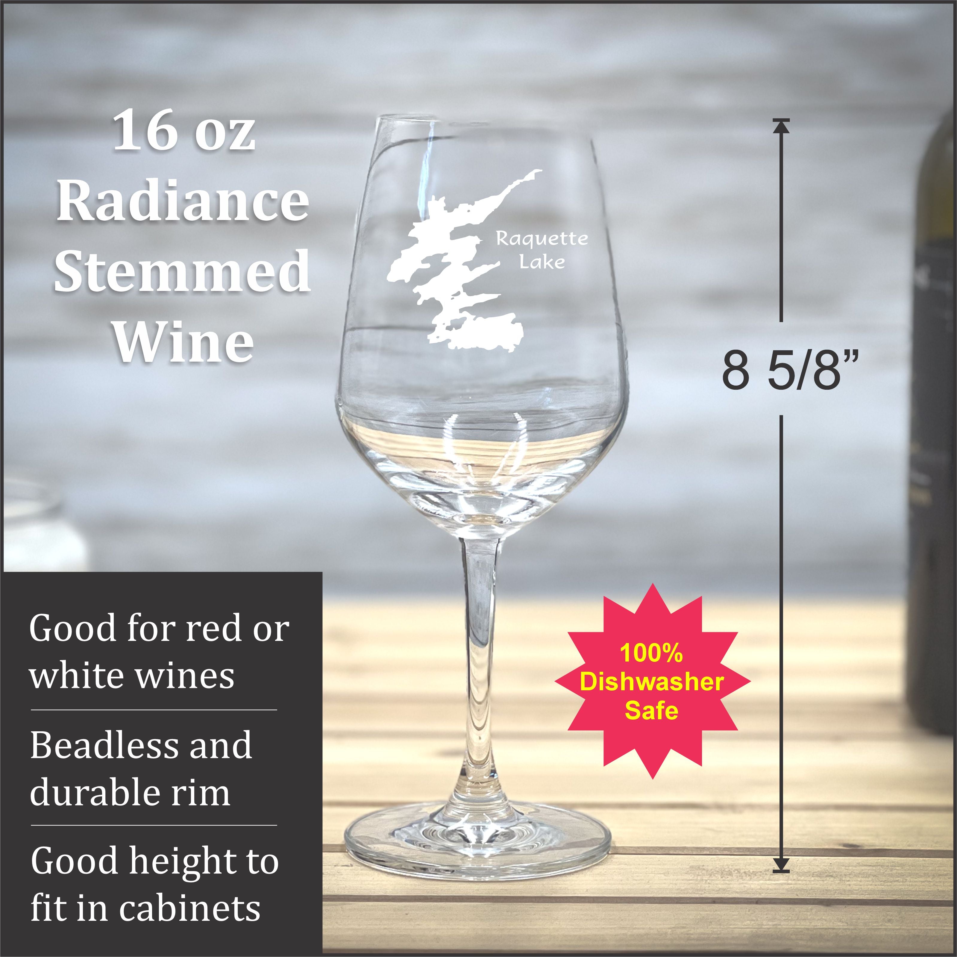 Make my Lake - 16 oz Radiance Stemmed Wine Glass