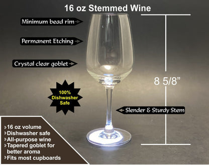 Moose - 16 oz Radiance Stemmed Wine Glass