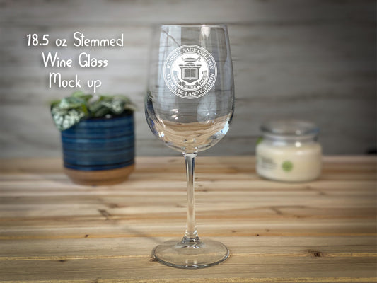 Russell Sage Alumnae/i seal  - 18.5 oz Stemmed Wine Glass