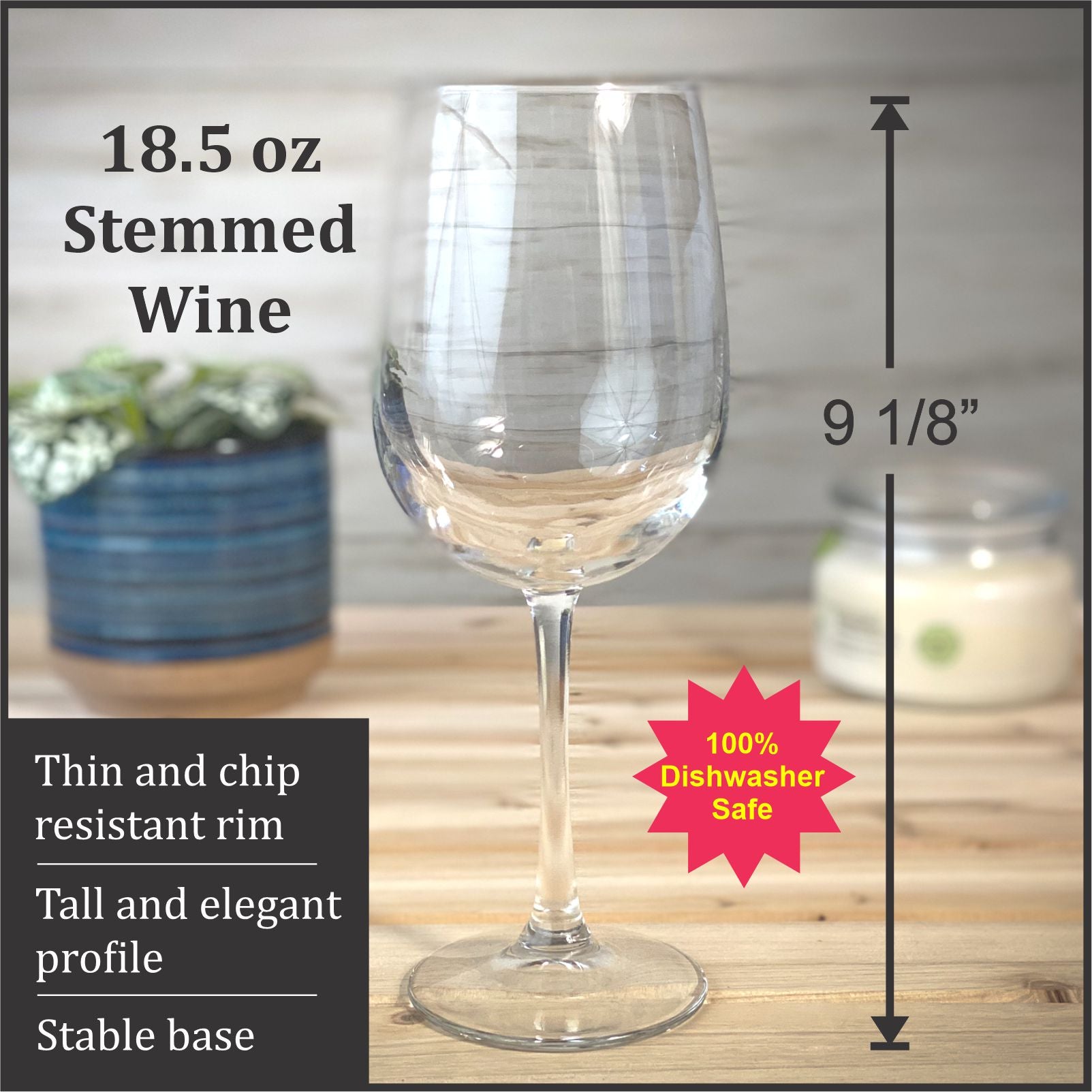 Cardinal 19 oz Stemmed Wine Glass