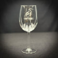Blue heron 19 oz Stemmed Wine Glass