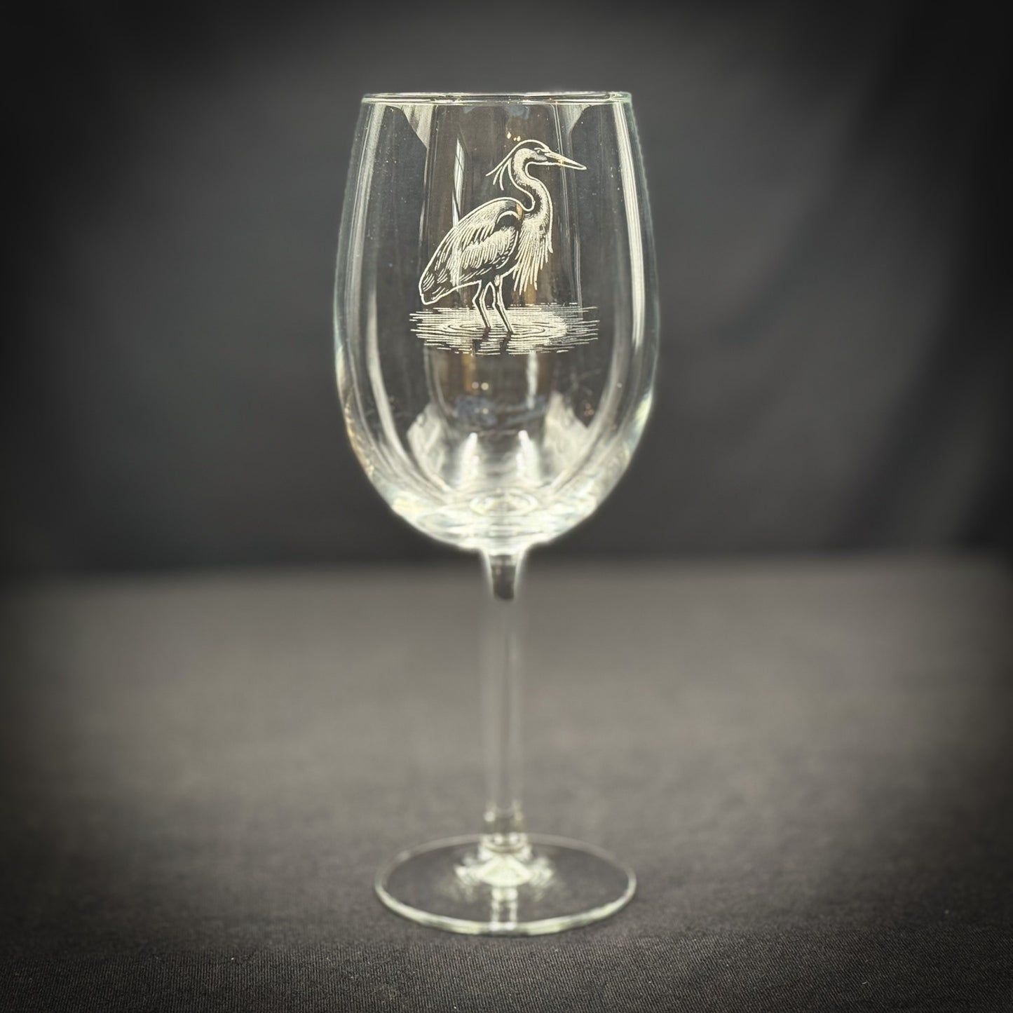 Blue heron 19 oz Stemmed Wine Glass