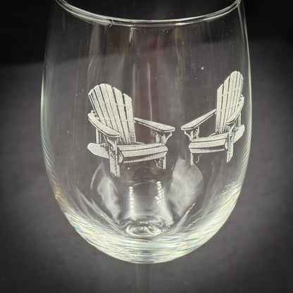 Adirondack Chairs Vintage 19 oz Stemmed Wine Glass