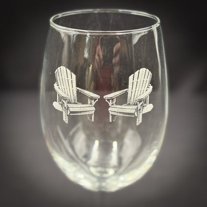 Adirondack Chairs Vintage 19 oz Stemmed Wine Glass