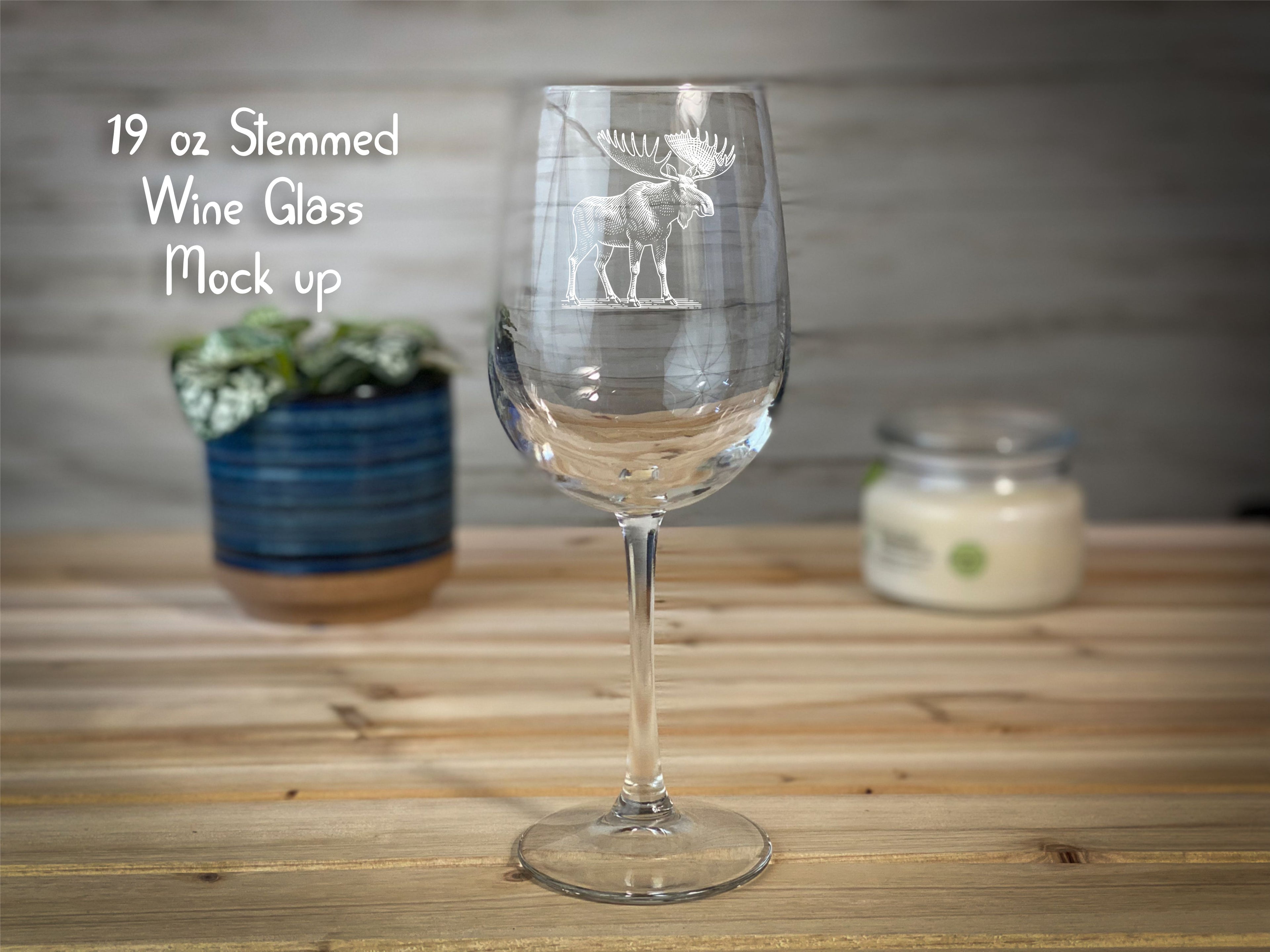 Moose Vintage 19 oz Stemmed Wine Glass