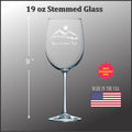 Mountains and Trees - 19 oz Stemmed Wine Glass