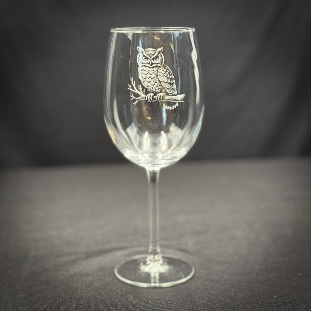 Owl - 19 oz Stemmed Wine Glass