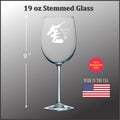 Make My Lake Vintage 19 oz Stemmed Wine Glass