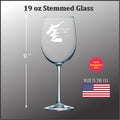 Make My Lake Etched 19 oz Stemmed Wine Glass