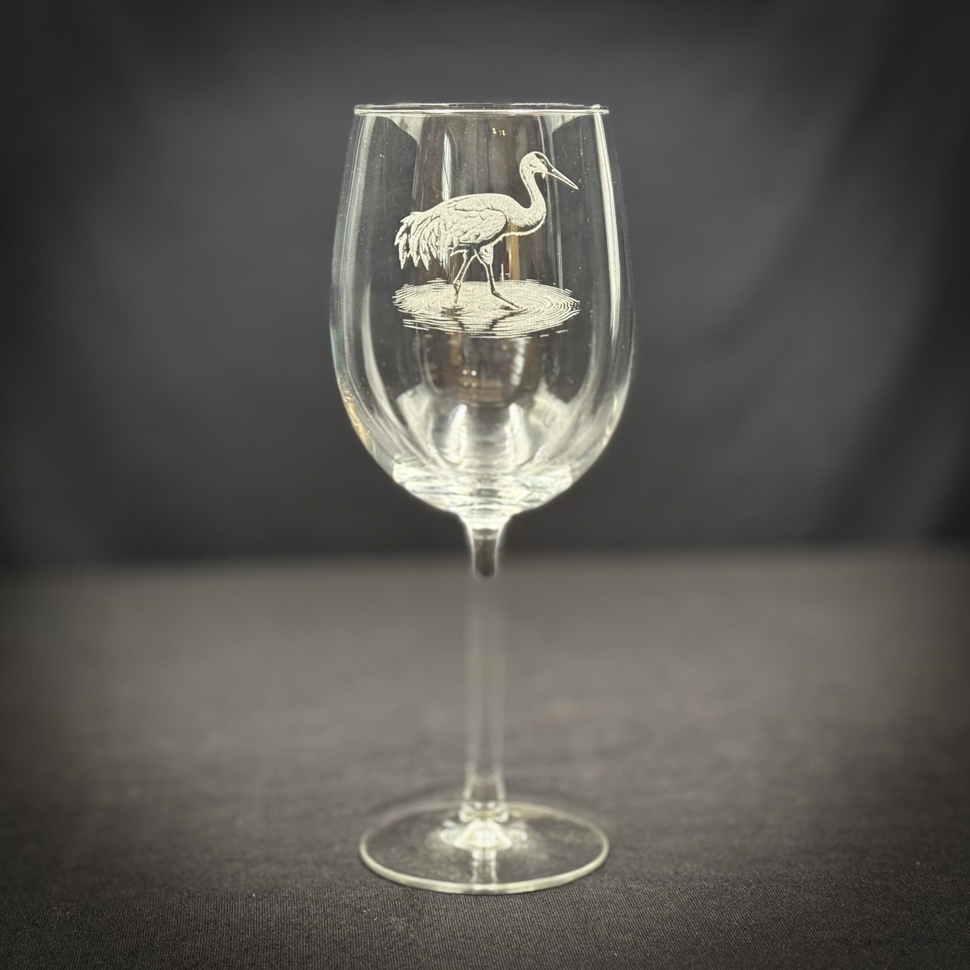 Sandhill Crane 19 oz Stemmed Wine Glass