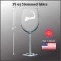 Cape Cod Outline 19 oz Stemmed Wine Glass